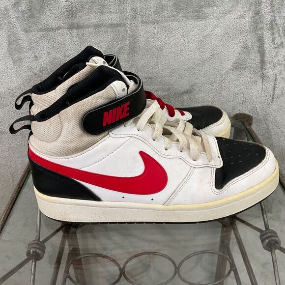 Nike Court Borough Mid 2 White University Red (GS) CD7782-110 Youth Sz 7Y - Picture 3 of 11